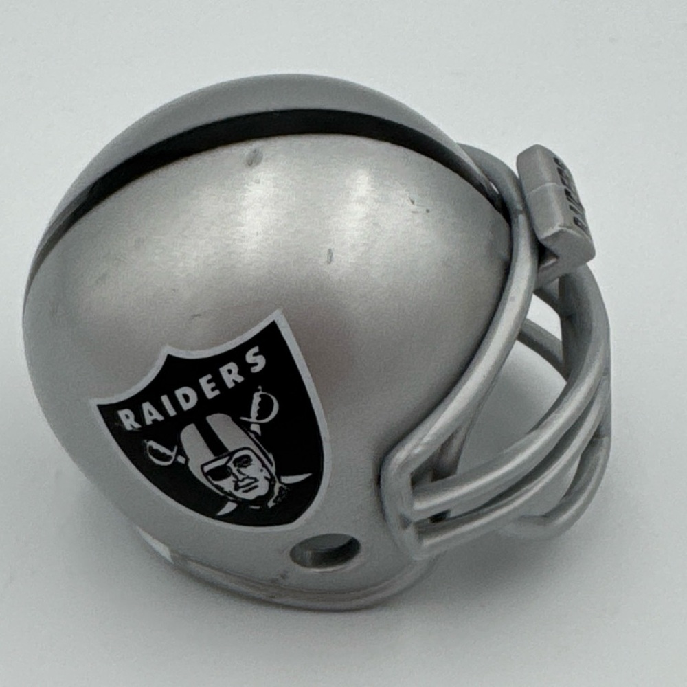 NFL Las Vegas Raiders Mighty Racers Mini‎ Football Helmet Collectible 2”